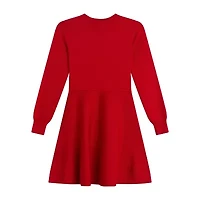 Knit Works Big Kid Girls Long Sleeve Cuffed Sweater Dress