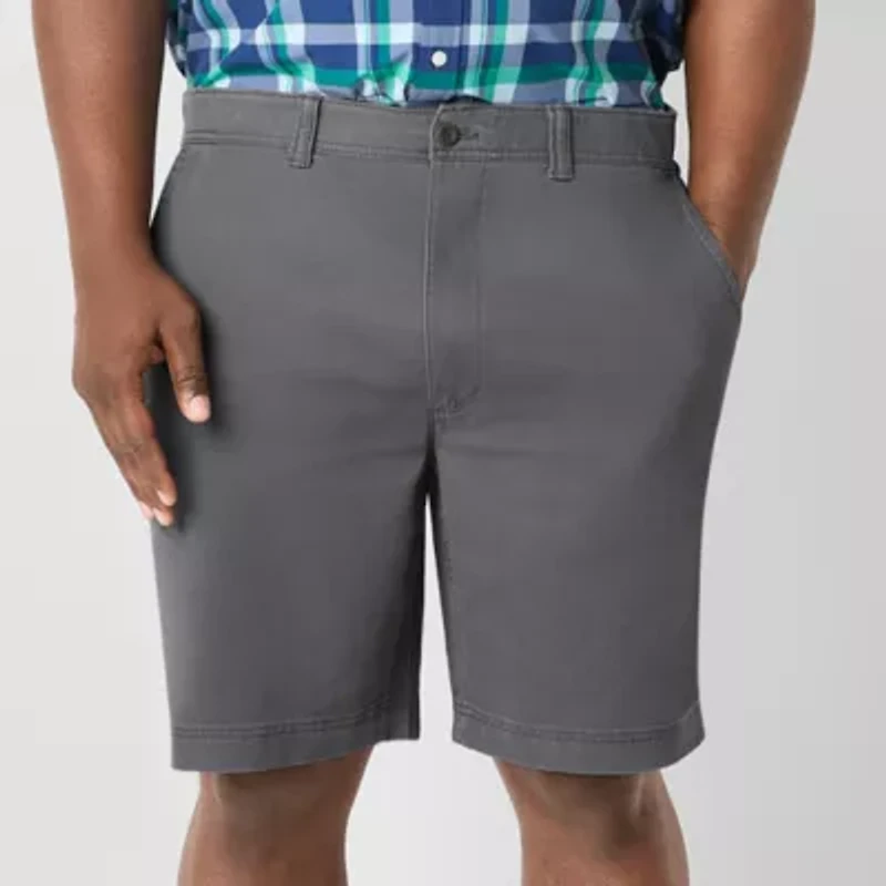St. John's Bay Comfort Waist 10" & 11" Mens Big and Tall Stretch Fabric Chino Short