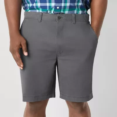 St. John's Bay Comfort Waist 10" & 11" Mens Big and Tall Stretch Fabric Chino Short