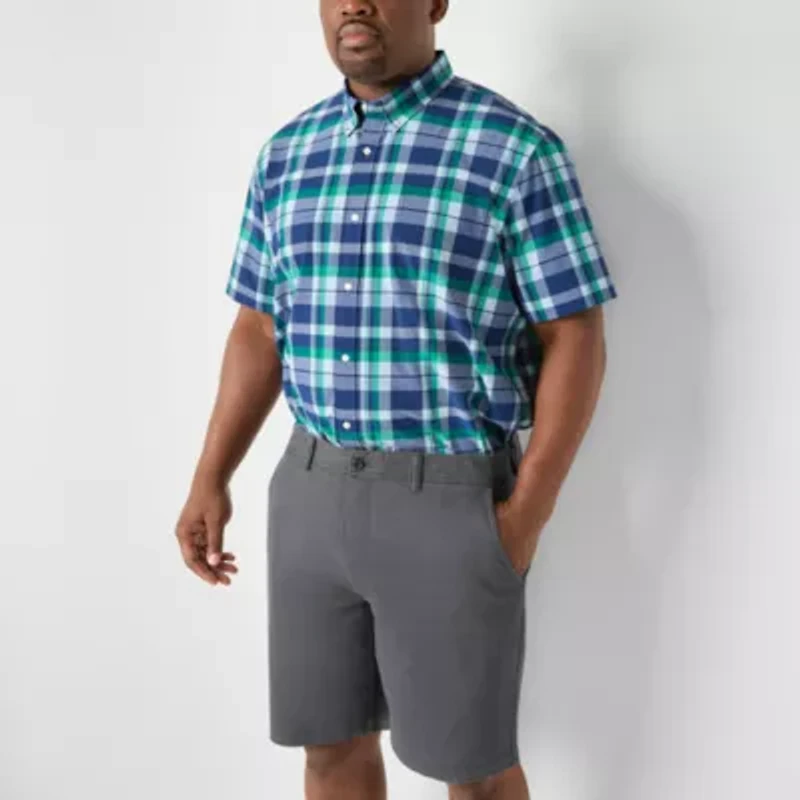 St. John's Bay Comfort Waist 10" & 11" Mens Big and Tall Stretch Fabric Chino Short