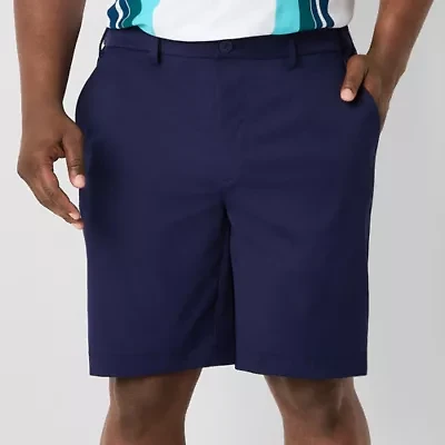 Shaquille O'Neal XLG Mens 10 1/2" Big and Tall Moisture Wicking Drawstring Waist Chino Short