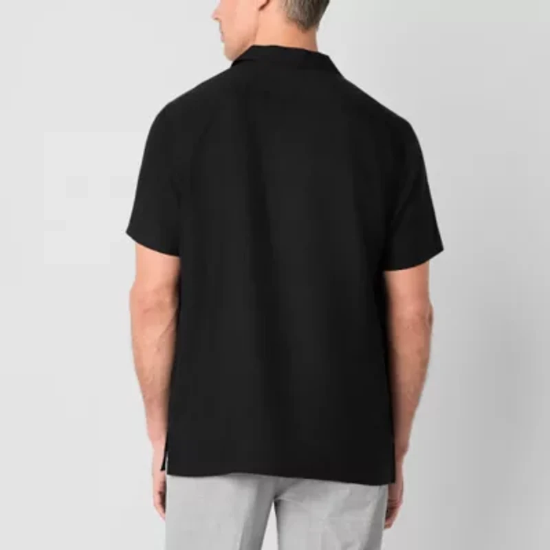 J. Ferrar Mens Short Sleeve Camp Shirt