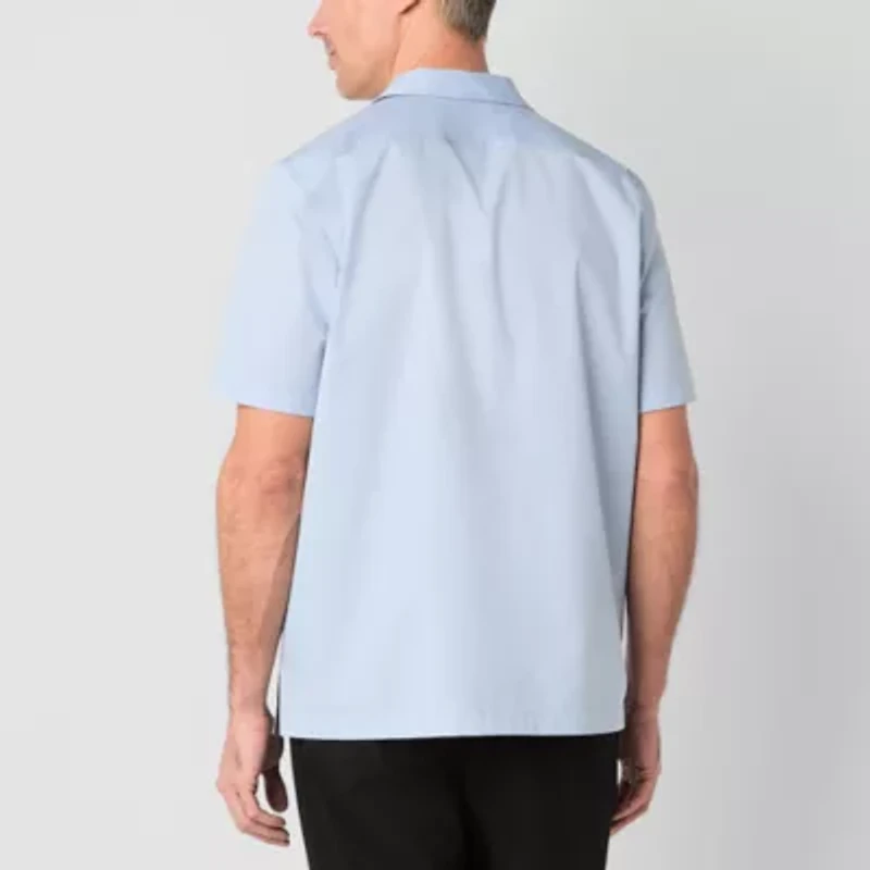 J. Ferrar Ultra Comfort Mens Short Sleeve Camp Shirt