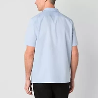 J. Ferrar Ultra Comfort Mens Short Sleeve Camp Shirt