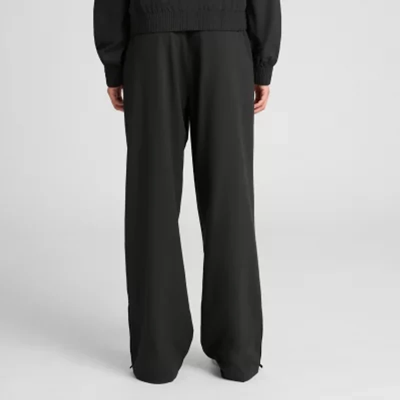 PUMA Womens Woven Mid Rise Straight Pull-On Pants