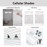 Eco Estates Cut-To-Width Cordless Top Down Bottom Up Blackout Cellular Shade