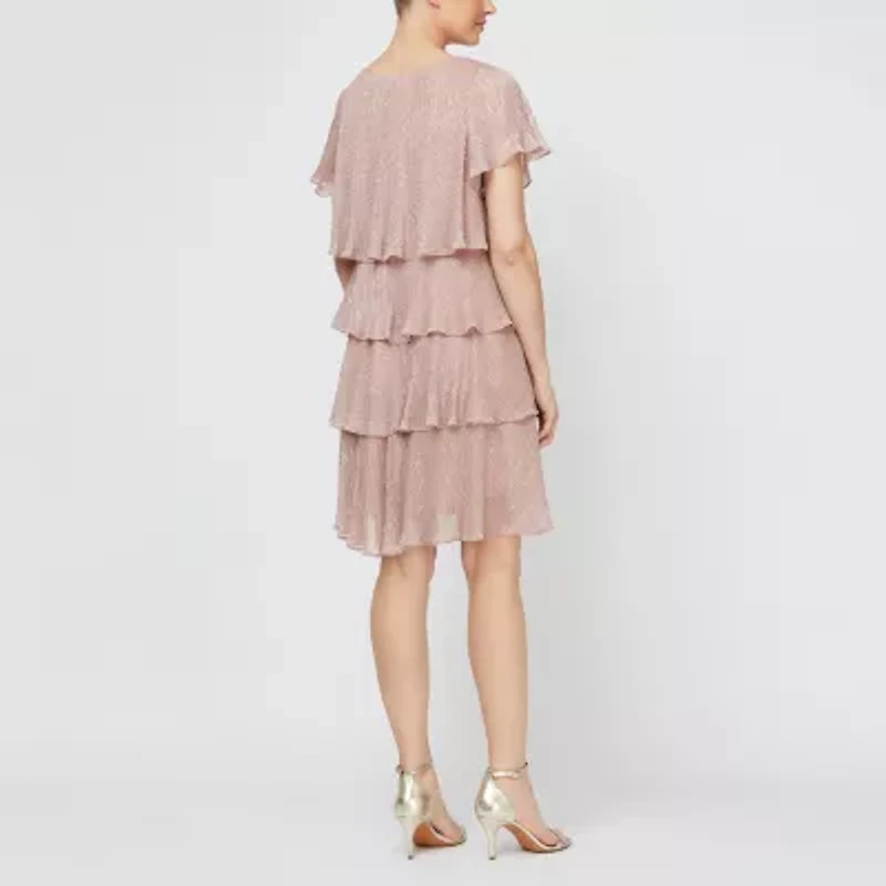 S. L. Fashions Womens Short Sleeve Shift Dress