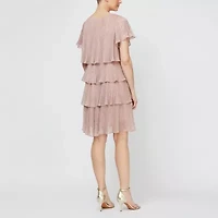 S. L. Fashions Womens Short Sleeve Shift Dress