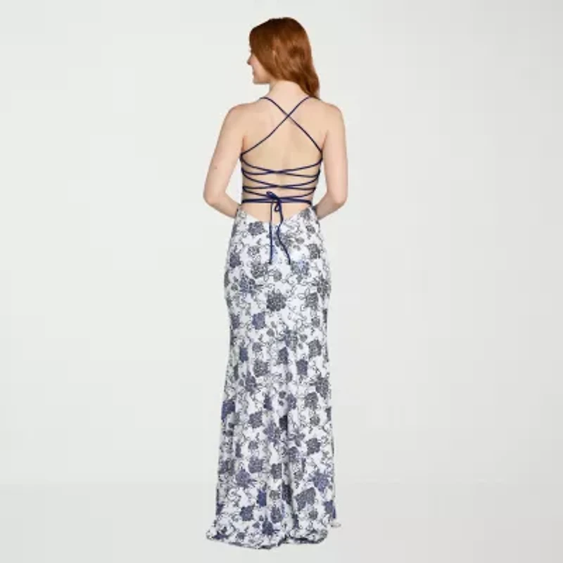 Morgan & Co. Womens Juniors Floral Bodycon Dress