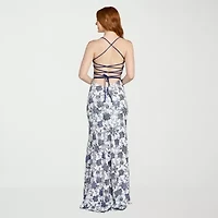 Morgan & Co. Womens Juniors Floral Bodycon Dress