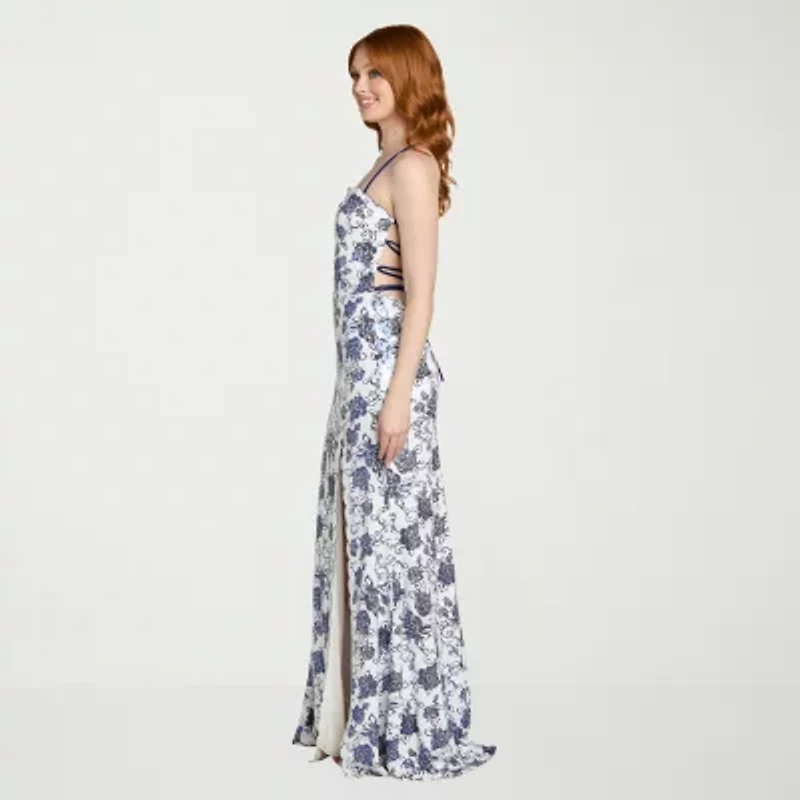 Morgan & Co. Womens Juniors Floral Bodycon Dress