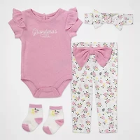 Baby Essentials Girls 4-pc. Pant Set