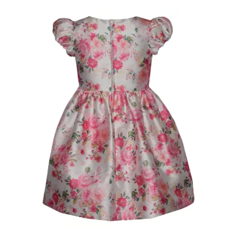 Bonnie Jean Toddler Girls Short Sleeve Puffed A-Line Dress