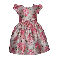 Bonnie Jean Toddler Girls Short Sleeve Puffed A-Line Dress