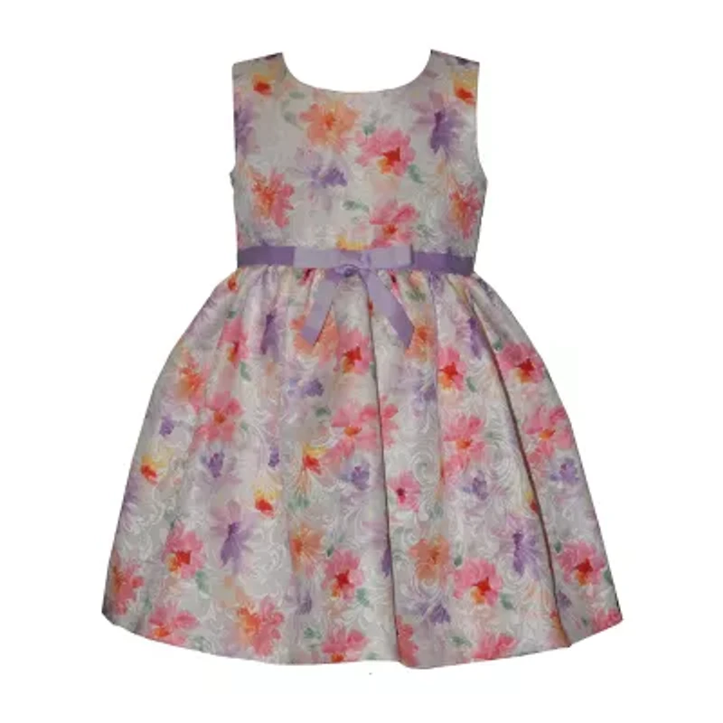 Bonnie Jean Toddler Girls Puffed Floral 2-pc. Dress Set