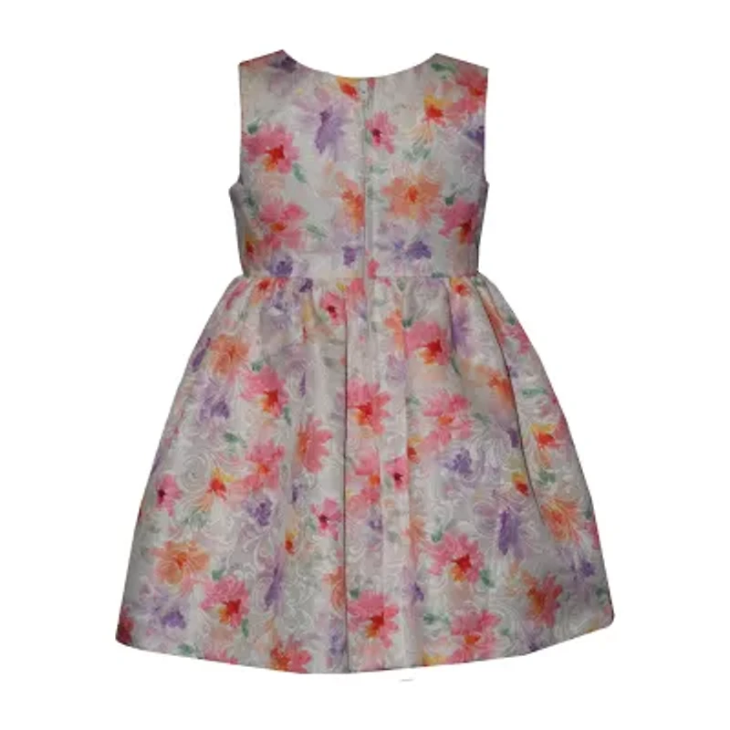 Bonnie Jean Toddler Girls Puffed Floral 2-pc. Dress Set