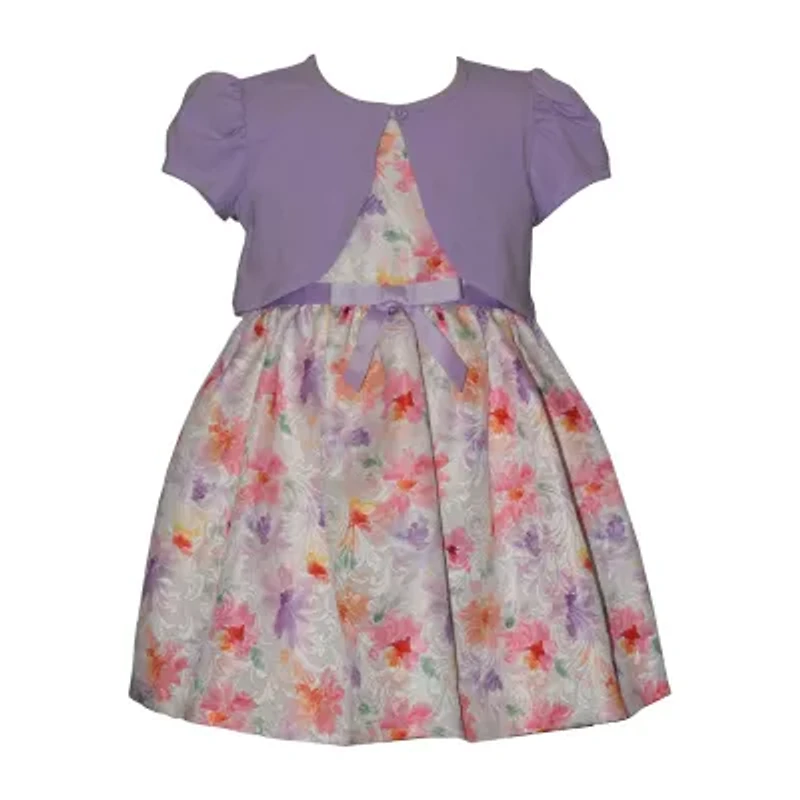 Bonnie Jean Toddler Girls Puffed Floral 2-pc. Dress Set