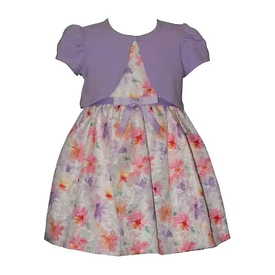 Bonnie Jean Toddler Girls Puffed Floral 2-pc. Dress Set