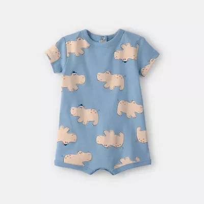 Carter's Baby Boys Short Sleeve Animal Romper