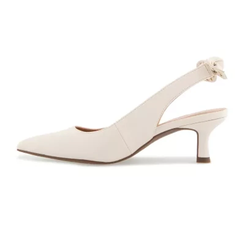 Kensie Olympia Womens Pointed Closed Toe Kitten Heel Pumps