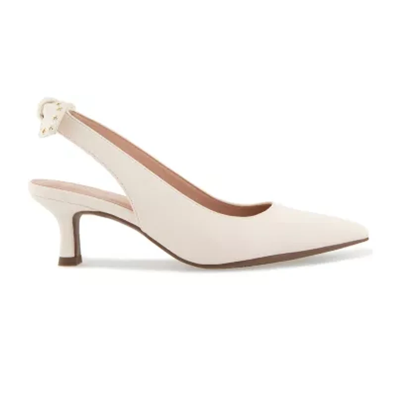 Kensie Olympia Womens Pointed Closed Toe Kitten Heel Pumps