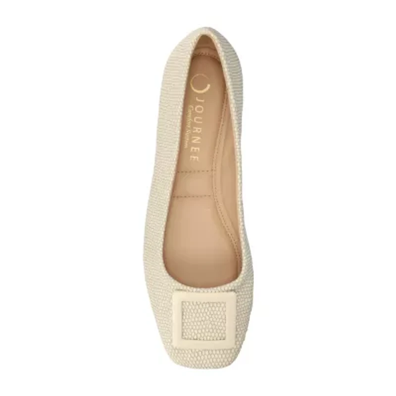 Journee Collection Zimia Womens Square Closed Toe Ballet Flats