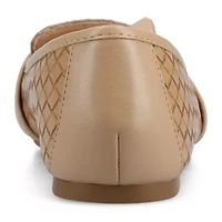 Journee Collection Marci Womens Moc Closed Toe-Wide Width Ballet Flats