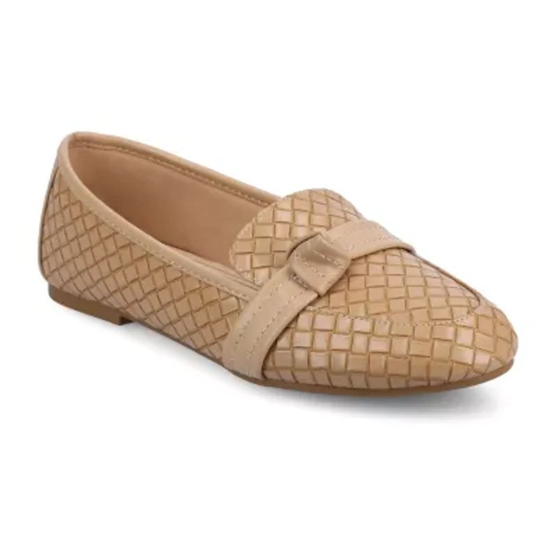 Journee Collection Marci Womens Moc Closed Toe-Wide Width Ballet Flats