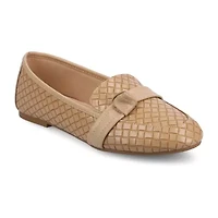 Journee Collection Marci Womens Moc Closed Toe-Wide Width Ballet Flats