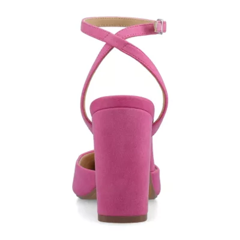 Journee Collection Tyyra Womens Pointed Closed Toe Block Heel Pumps