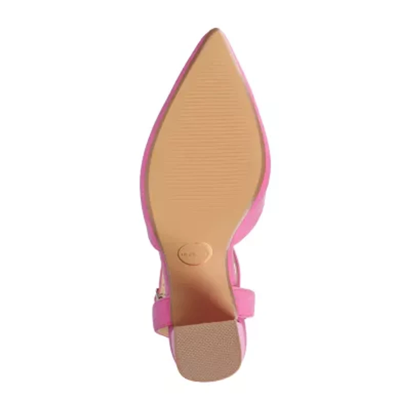 Journee Collection Tyyra Womens Pointed Closed Toe Block Heel Pumps