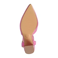 Journee Collection Tyyra Womens Pointed Closed Toe Block Heel Pumps