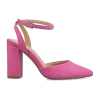 Journee Collection Tyyra Womens Pointed Closed Toe Block Heel Pumps