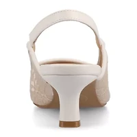 Journee Collection Paulina Womens Pointed Closed Toe Kitten Heel Pumps