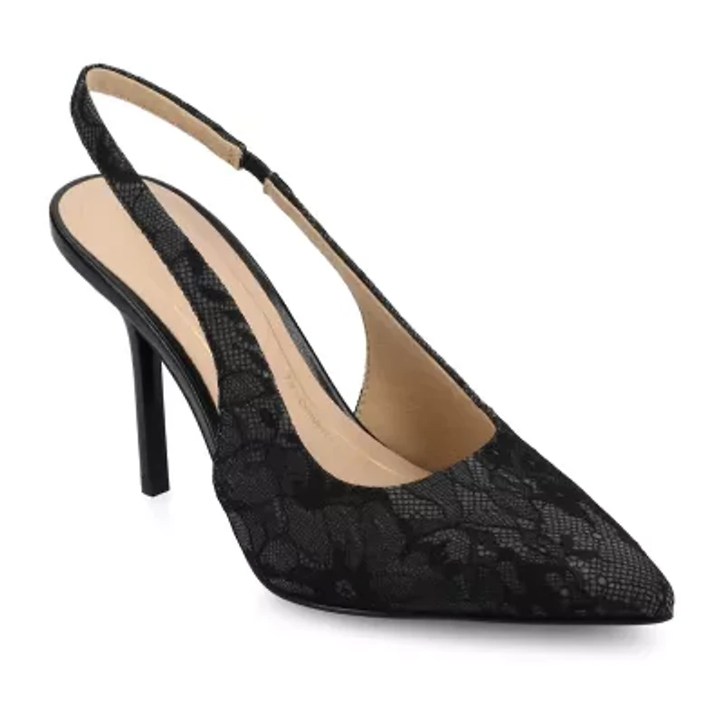Journee Collection Elenney Womens Pointed Closed Toe Stiletto Heel Pumps