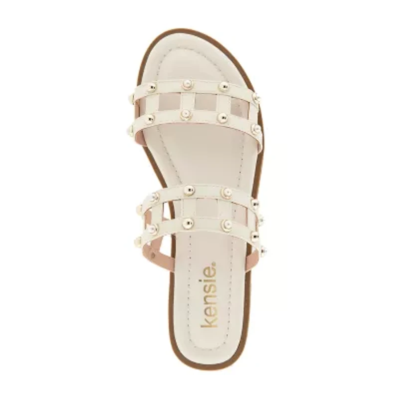 Kensie Womens Malory Flat Sandals