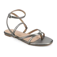 Journee Collection Womens Serissa Ankle Strap Flat Sandals