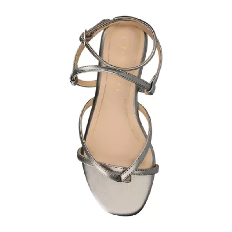 Journee Collection Womens Serissa Ankle Strap Flat Sandals