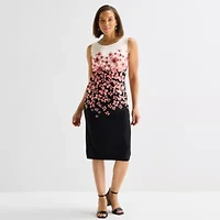 Maya Brooke Womens Floral Jacket Dress