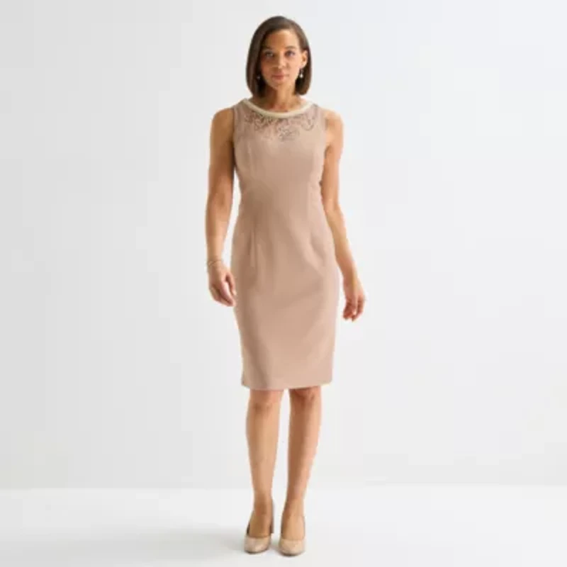 Maya Brooke Womens Lace Jacket Dress