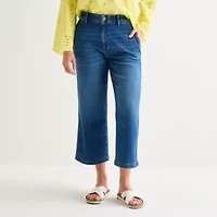 St. John's Bay Womens Tall High Rise Wide Leg Jean