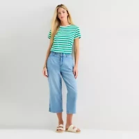 St. John's Bay Womens Tall High Rise Wide Leg Jean