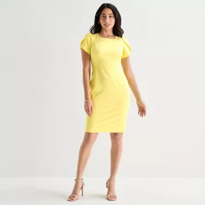 Marc New York Womens Short Sleeve Sheath Dress