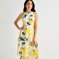 Marc New York Womens Sleeveless Abstract Maxi Dress