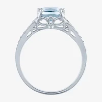 Gemstone Sterling Silver Cushion Cocktail Ring