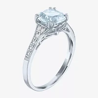 Gemstone Sterling Silver Cushion Cocktail Ring