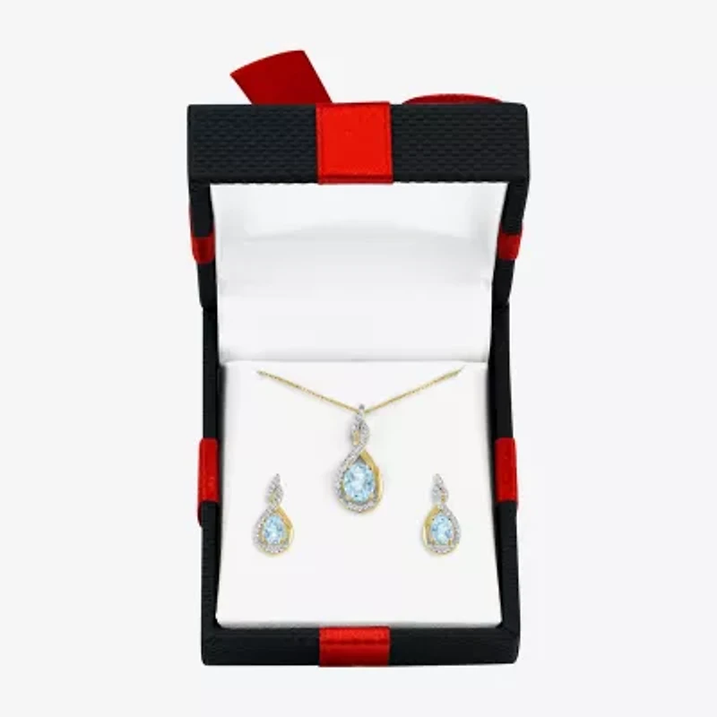 Gemstone 14K Gold Over Silver 2-pc. Oval Jewelry Set