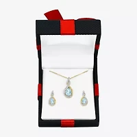Gemstone 14K Gold Over Silver 2-pc. Oval Jewelry Set