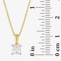 G-H/I1-I2 Womens 1/2 CT. T.W. Lab Grown White Diamond 10K Gold 18 Inch Pendant Necklace