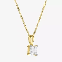 G-H/I1-I2 Womens 1/2 CT. T.W. Lab Grown White Diamond 10K Gold 18 Inch Pendant Necklace